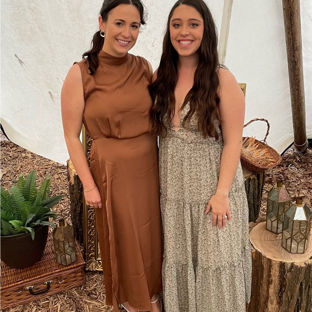 Elegant Brown Midi Dress